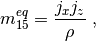 $$
  m_{15}^{eq} = \frac{j_x j_z}{\rho} \;,
$$